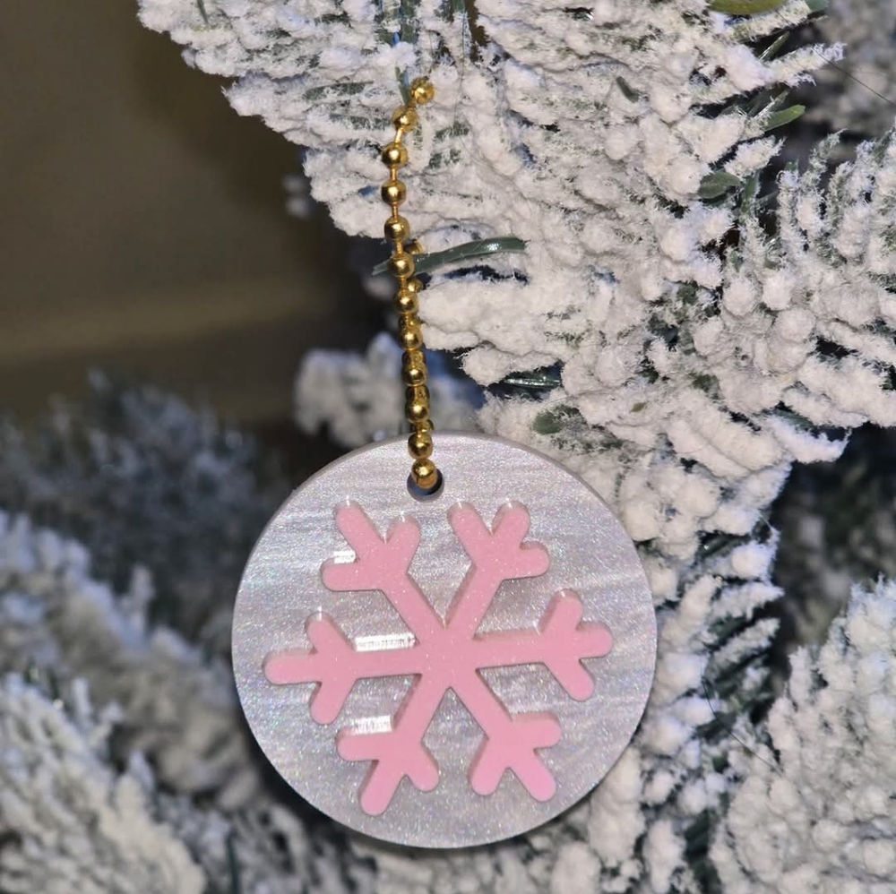 Laser Pop Shop Snowflake Acrylic Keychain
